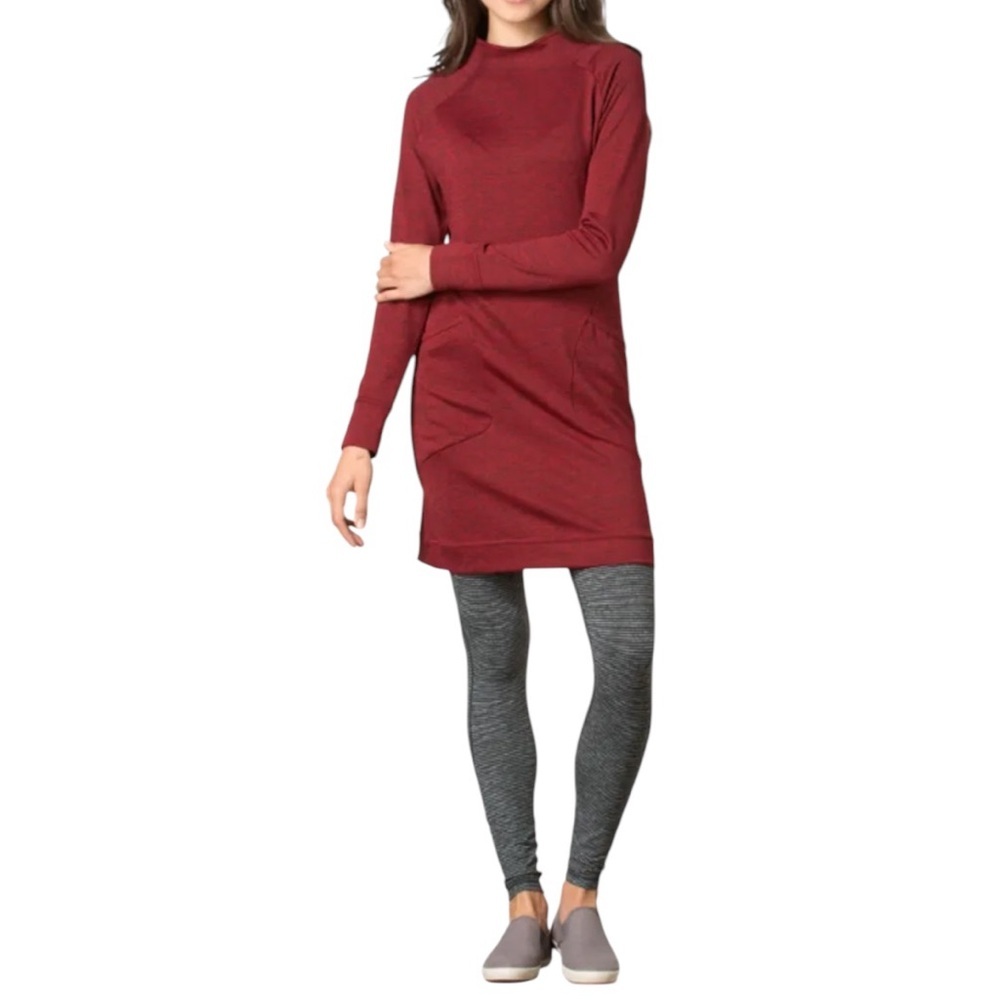 Toad & Co Intermezzo Dress Large Travel UPF Raglan Sleeve Soft Comfy Stretch